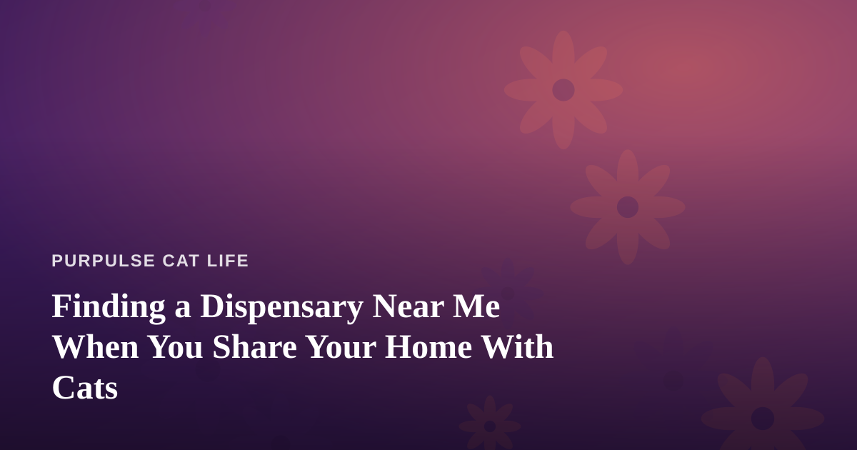 Finding a Dispensary Near Me When You Share Your Home With Cats