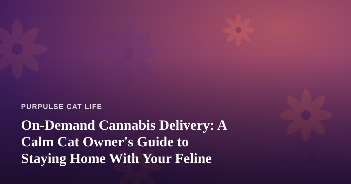 On-Demand Cannabis Delivery: A Calm Cat Owner’s Guide to Staying Home With Your Feline