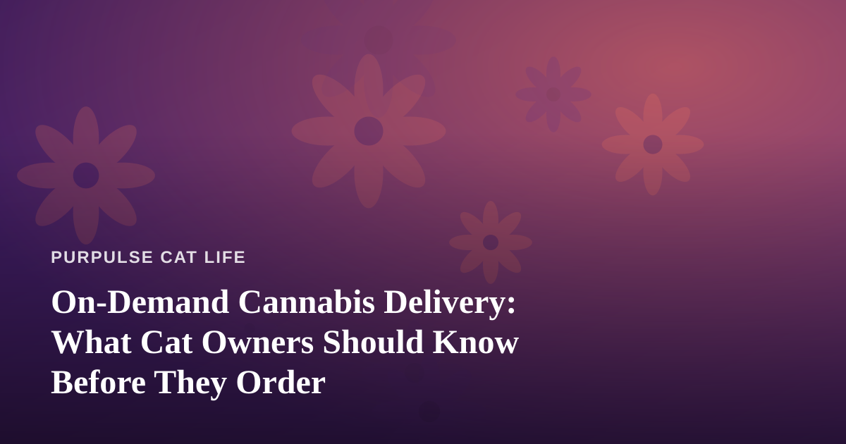 On-Demand Cannabis Delivery: What Cat Owners Should Know Before They Order