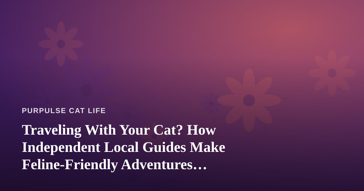 Traveling With Your Cat? How Independent Local Guides Make Feline-Friendly Adventures Possible