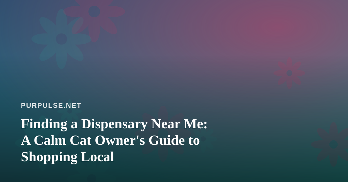 Finding a Dispensary Near Me: A Calm Cat Owner’s Guide to Shopping Local