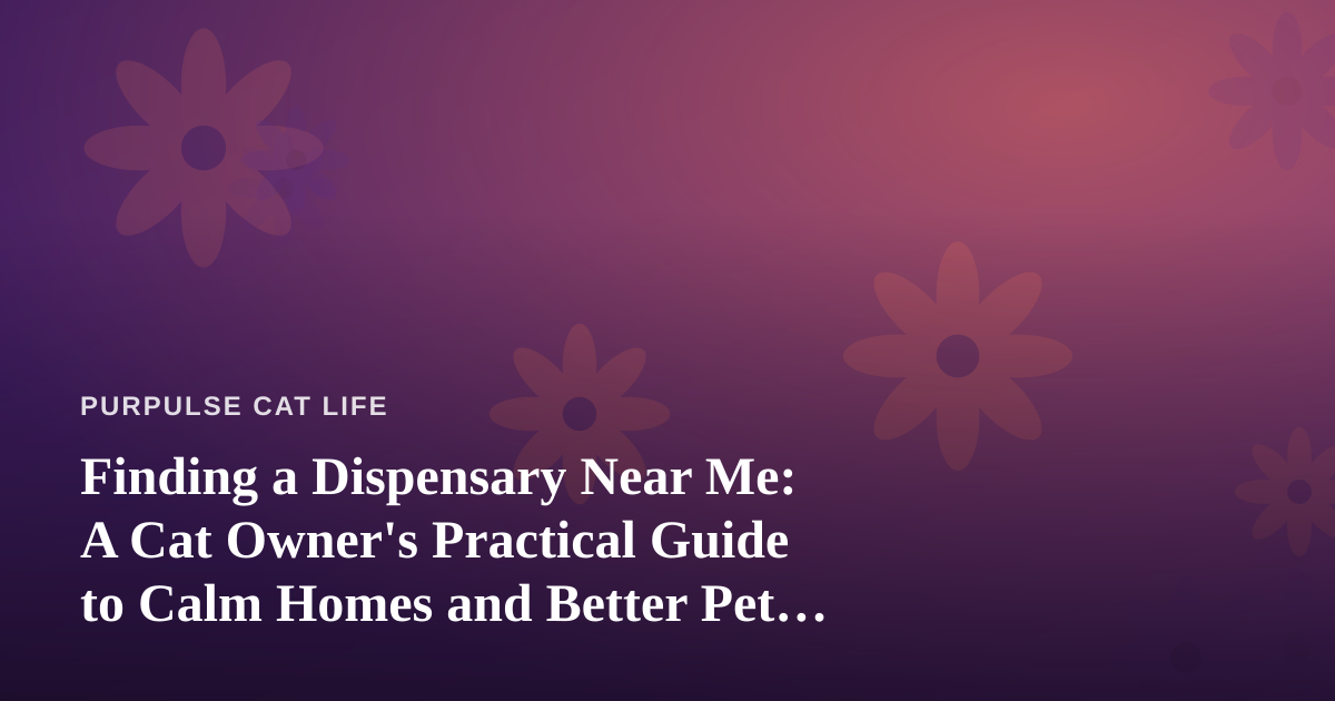 Finding a Dispensary Near Me: A Cat Owner’s Practical Guide to Calm Homes and Better Pet Care