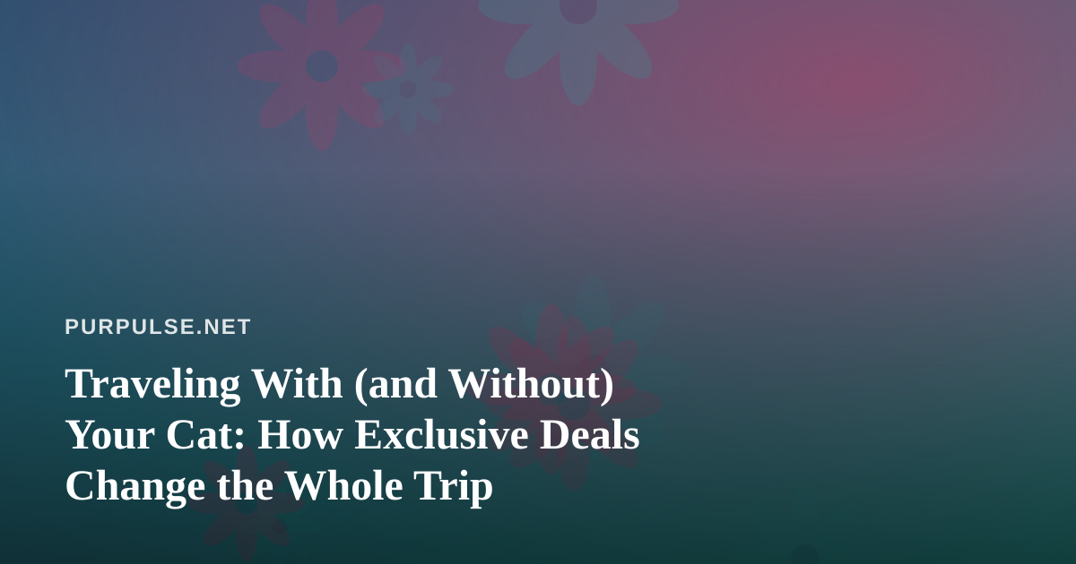 Traveling With (and Without) Your Cat: How Exclusive Deals Change the Whole Trip